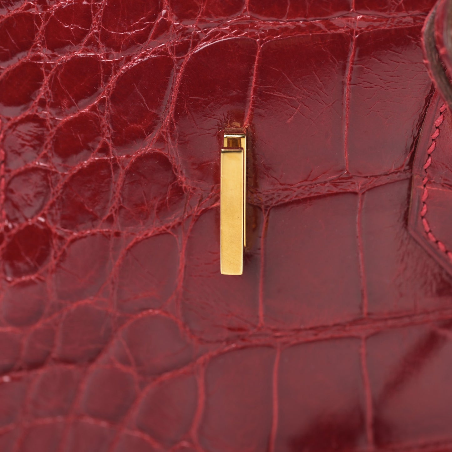 Shiny Alligator Birkin 35 Rouge Vif