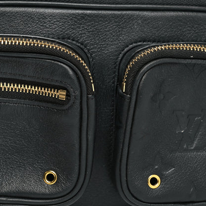 Louis Vuitton Calfskin Monogram Embossed Utility Crossbody Black 7 of 8