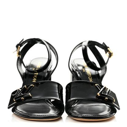 Louis Vuitton Patent Calfskin Shake Sandals 39 Black 3 of 9