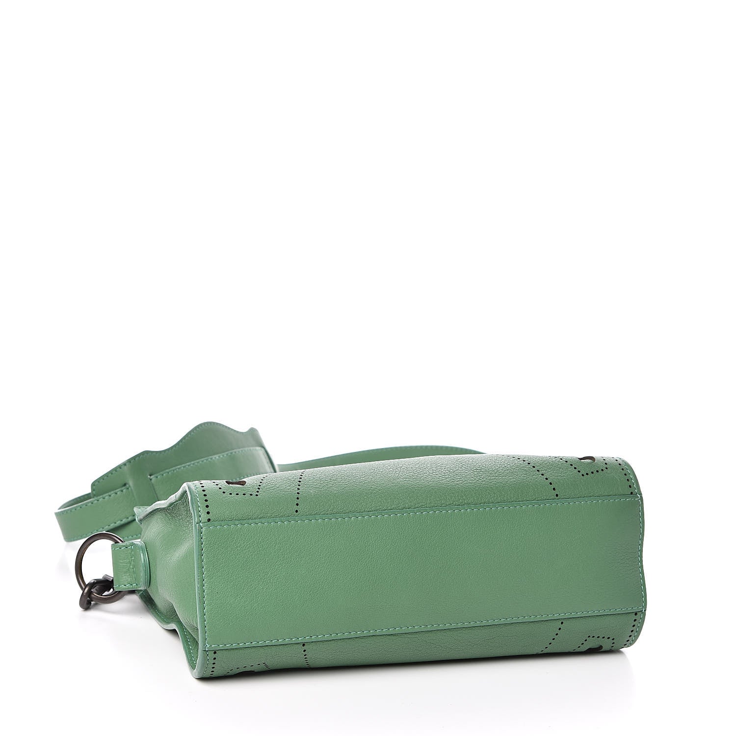 Balenciaga Chevre Perforated Blackout Hardware Nano City Green 4 of 10