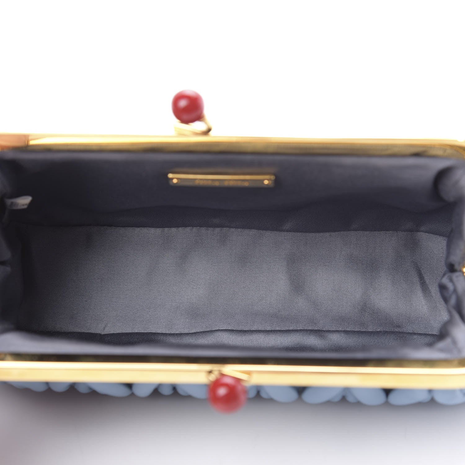 Miu Miu Matelasse Lux Kiss Lock Clutch Astrale 5 of 8