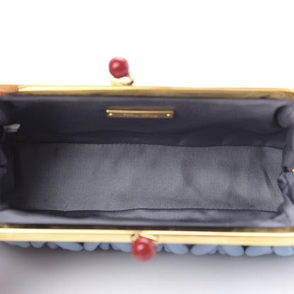 Miu Miu Matelasse Lux Kiss Lock Clutch Astrale 5 of 8