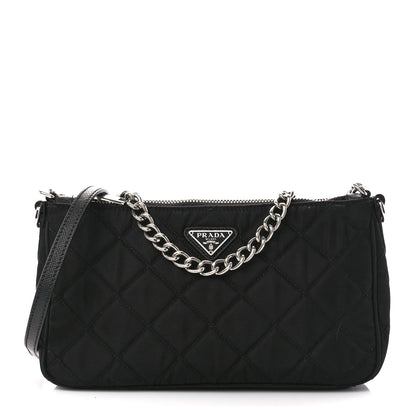 Prada Nylon Tessuto Impuntu Quilted Crossbody Bag Black 1 of 11