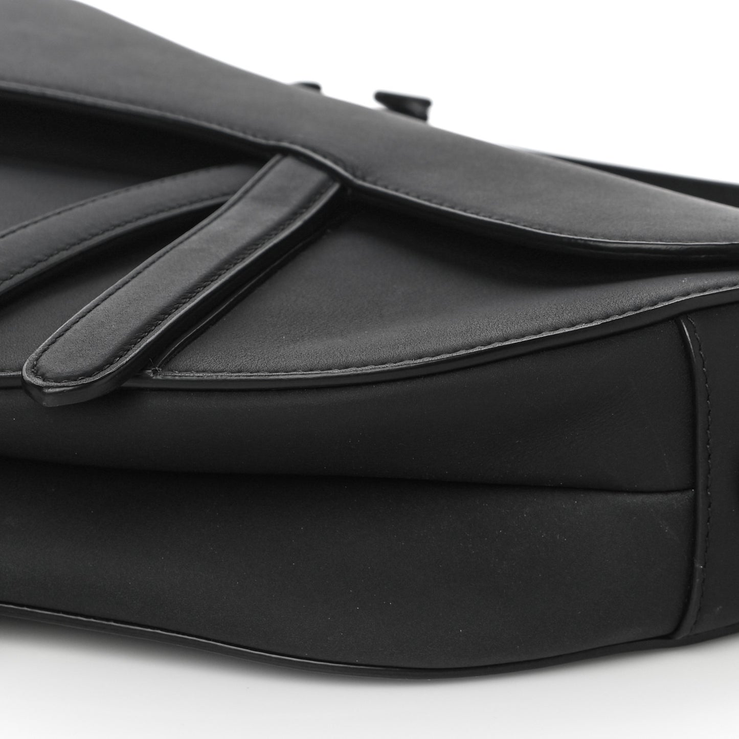 Ultra Matte Calfskin Saddle Bag Black