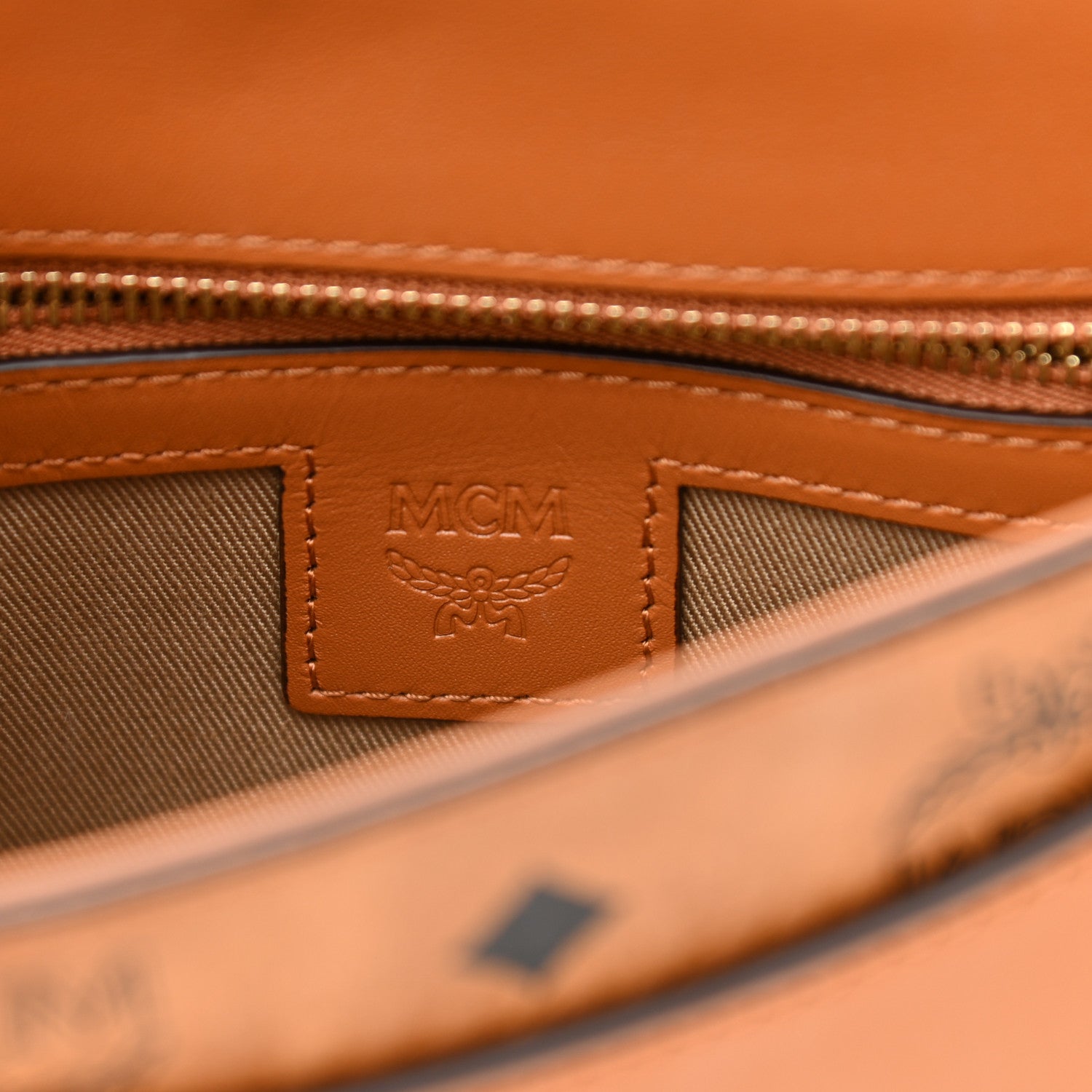 MCM Visetos Small Millie Crossbody Belt Bag Cognac 5 of 8