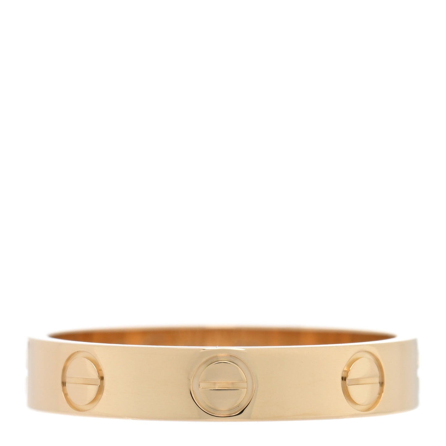18K Yellow Gold 3.5mm LOVE Wedding Band Ring 53/6.5