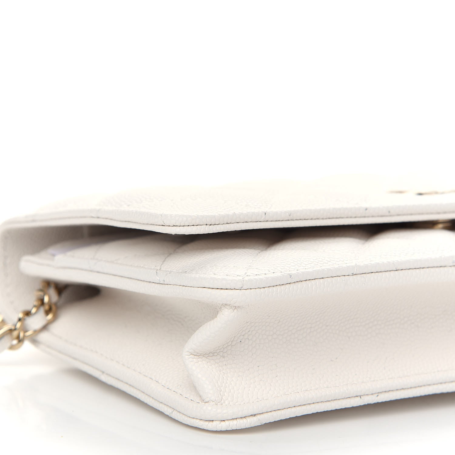 Chanel Caviar Quilted Wallet On Chain WOC White 8 of 9