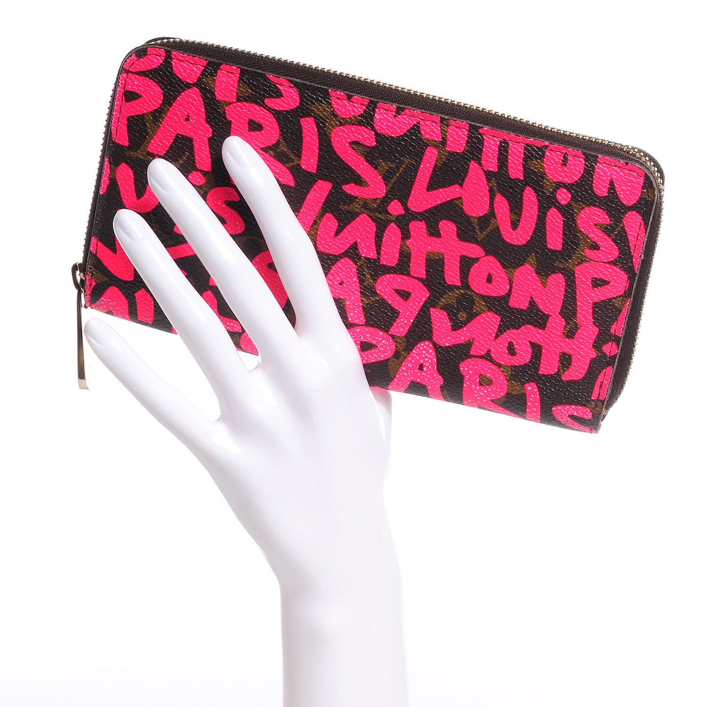 Monogram Graffiti Zippy Wallet Fuchsia