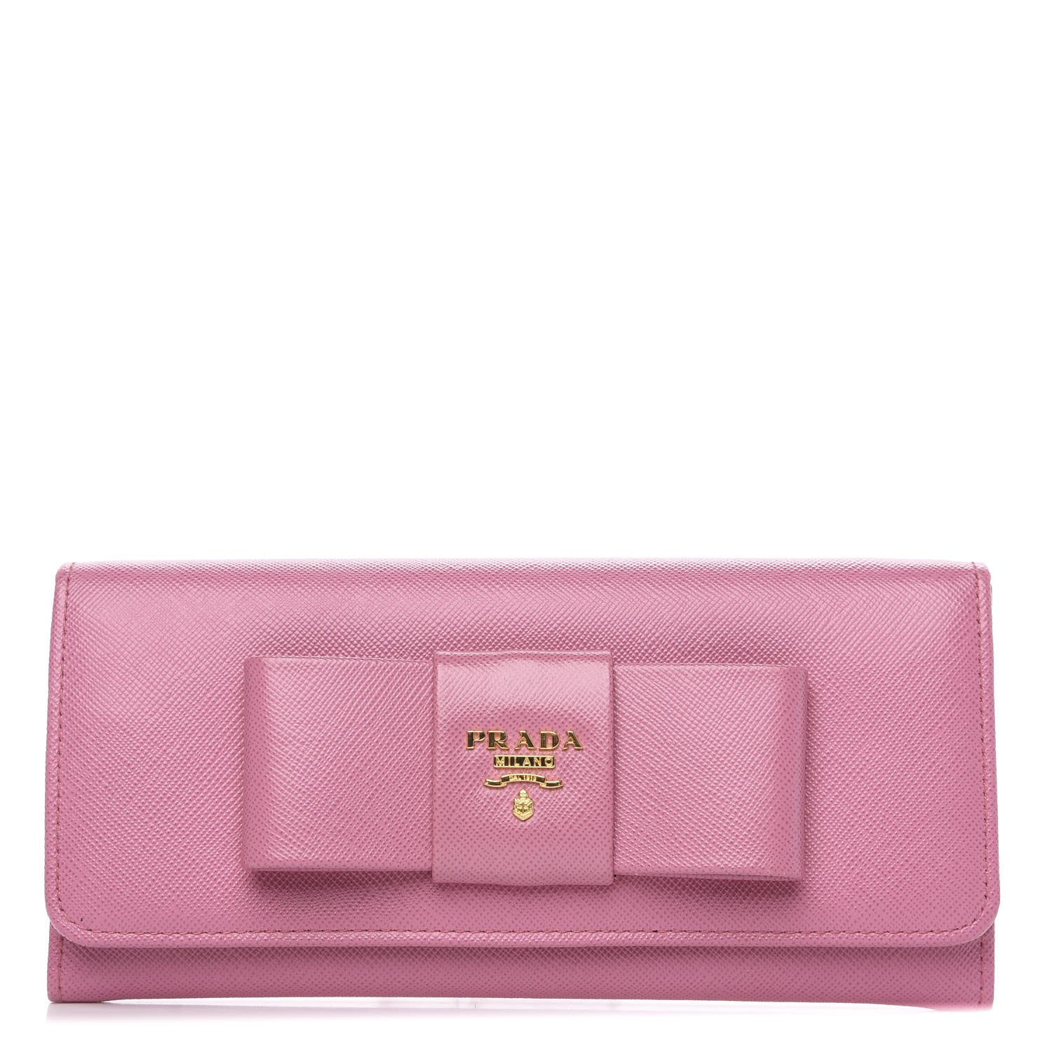 Prada Saffiano Bow Continental Wallet Begonia 1 of 10