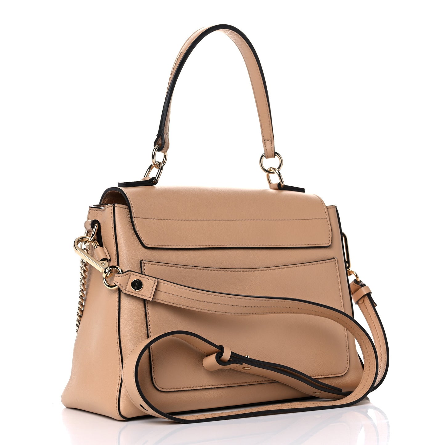 Calfskin Small Faye Day Shoulder Bag Blush Nude