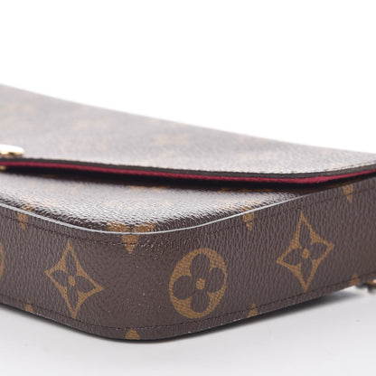 Louis Vuitton Monogram Pochette Felicie Chain Wallet Fuchsia 12 of 13