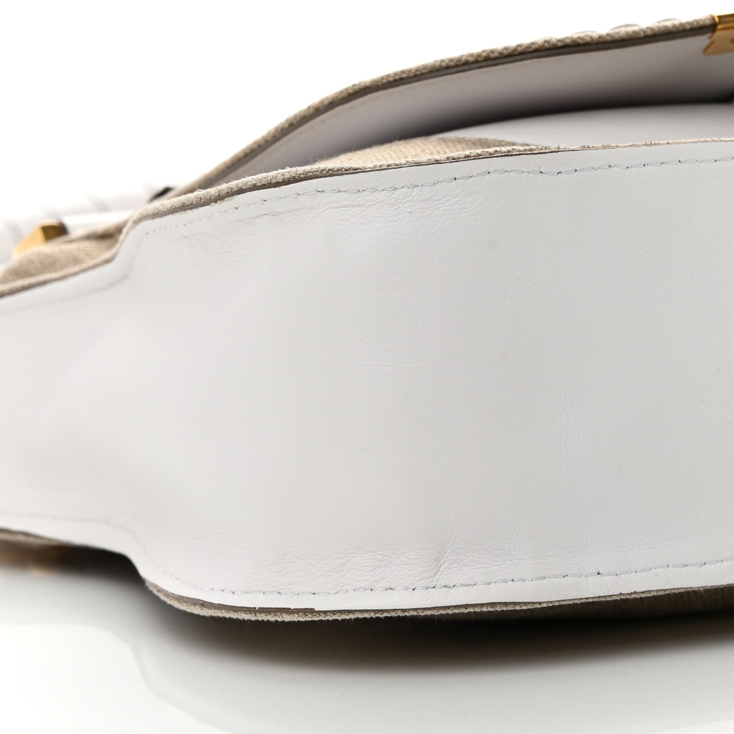 Chloe Canvas Calfskin Small Marcie Satchel White 9 of 19