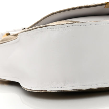 Chloe Canvas Calfskin Small Marcie Satchel White 9 of 19