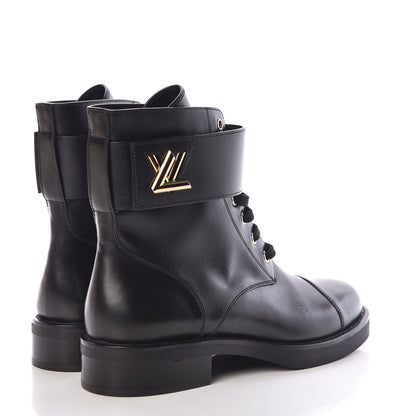 Louis Vuitton Calfskin Wonderland Ranger Boots 39 Black 4 of 9