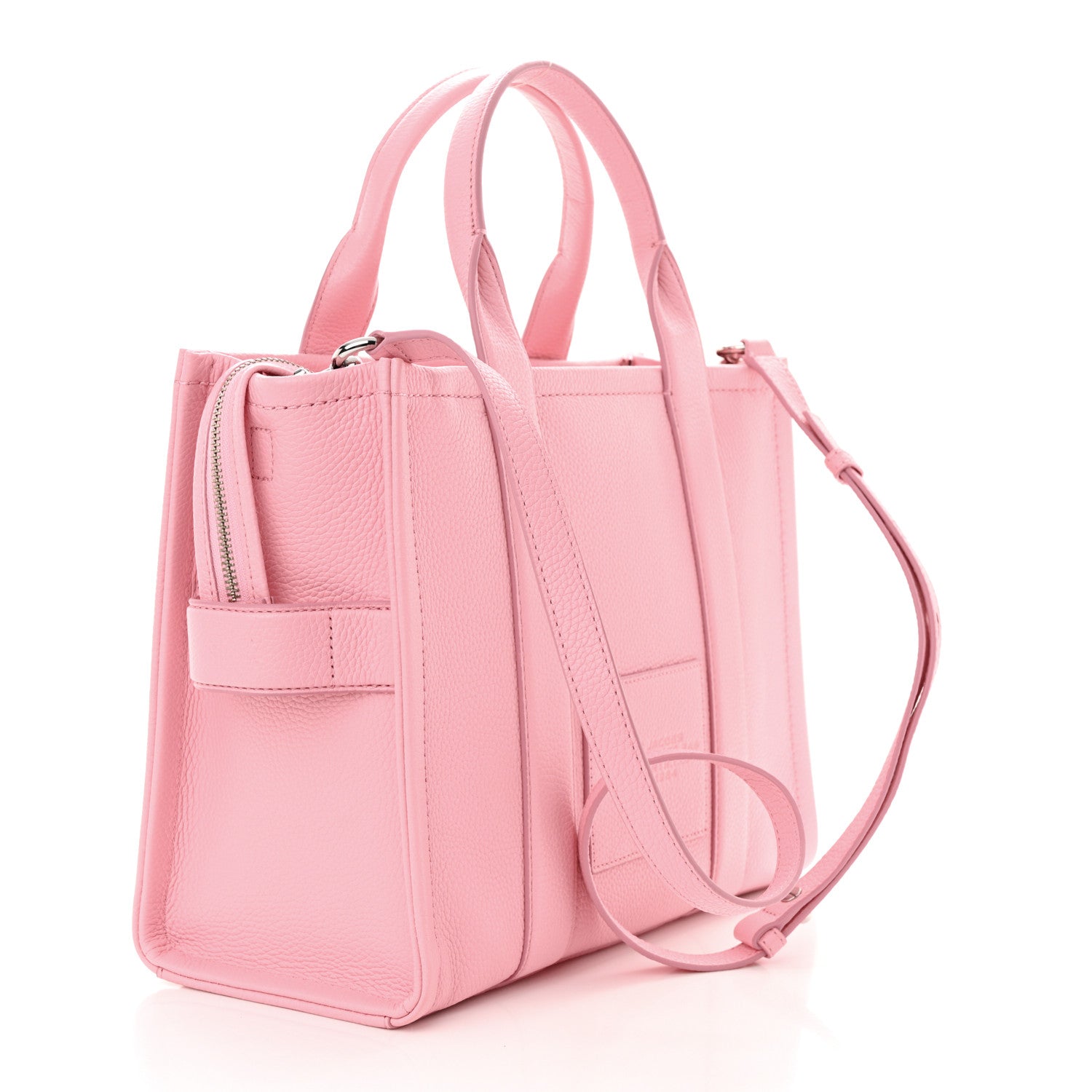 Marc Jacobs Grained Calfskin Medium The Tote Bag Ribbon Pink 3 of 12