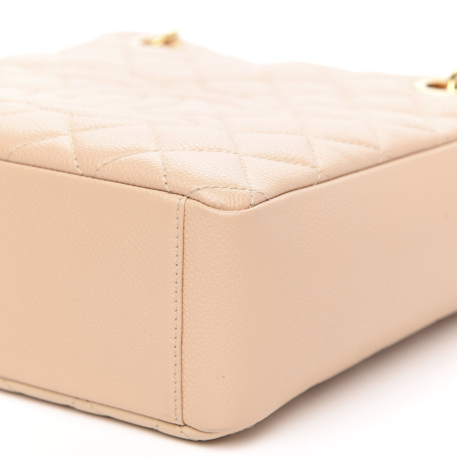 Chanel Caviar Quilted Petit Shopping Tote PST Light Beige 9 of 12