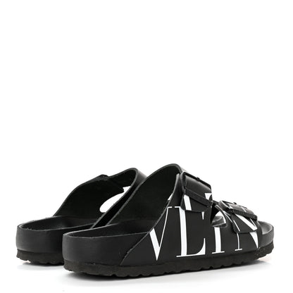 Valentino Garavani Calfskin VLTN Birkenstock Slide Sandals 39 Black 4 of 9
