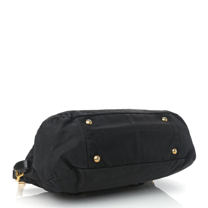 Prada Tessuto Nylon Jacquard Logo Tote Black 3 of 13