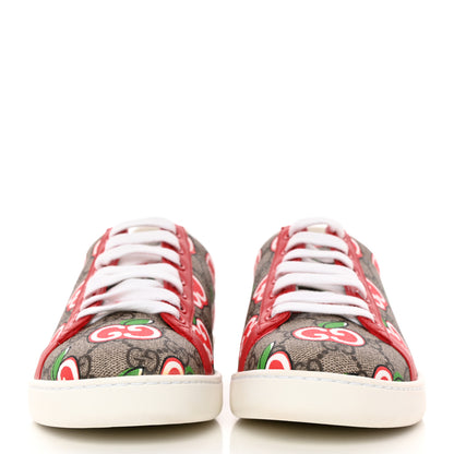 Gucci GG Supreme Monogram Apple Womens Ace Sneakers 38 Red 2 of 11
