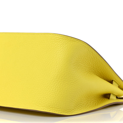 Hermes Taurillon Clemence Jypsiere 28 Lime 7 of 8
