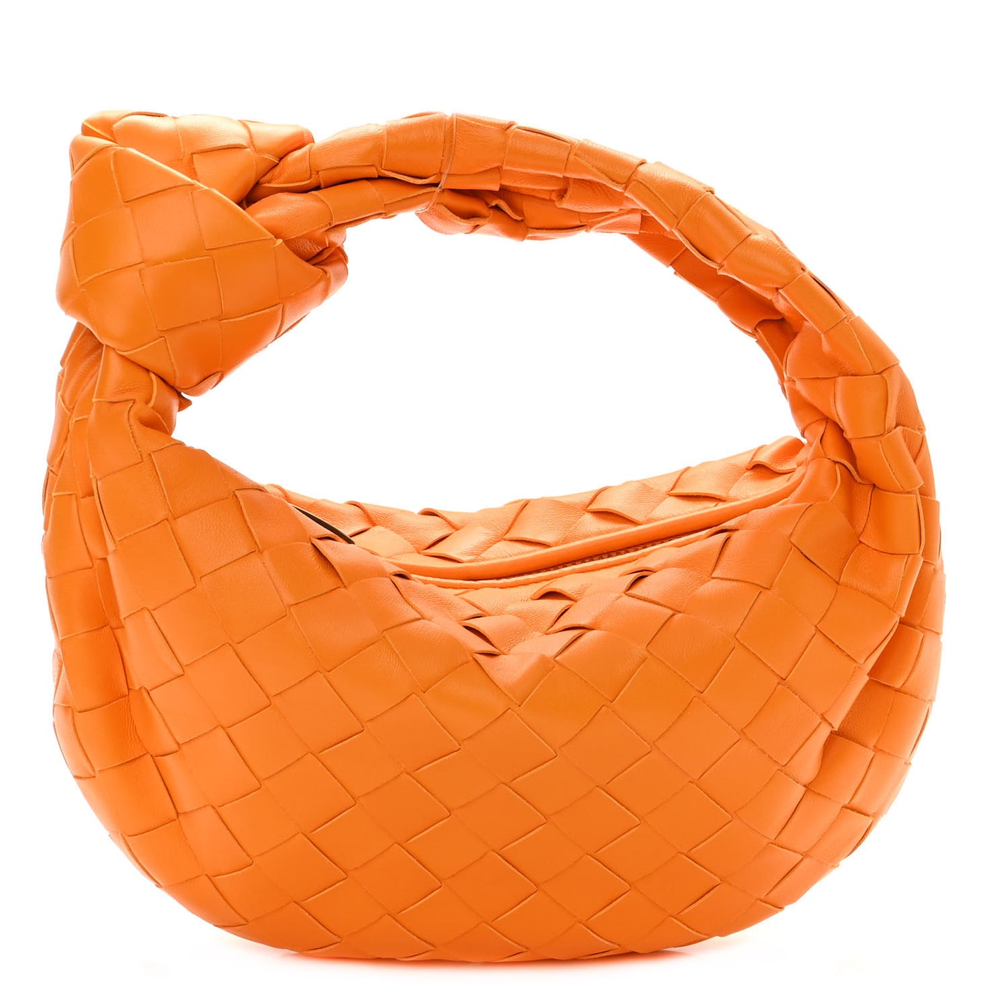 Nappa Intrecciato Mini Jodie Tangerine