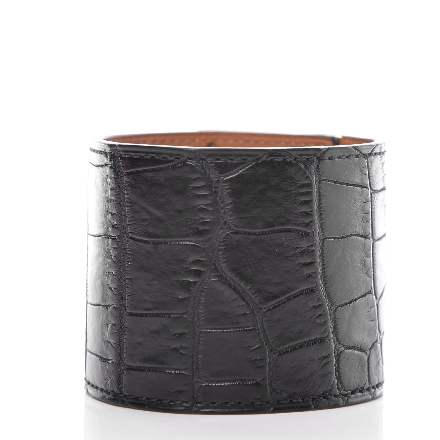 Hermes Matte Alligator Kelly Dog Extreme Bracelet S Black 3 of 9