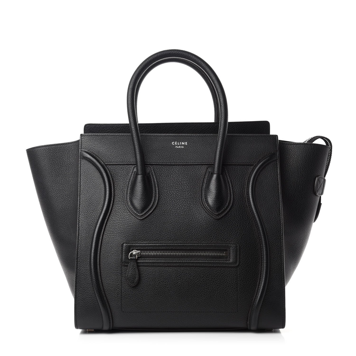 Celine Drummed Calfskin Mini Luggage Black 1 of 11