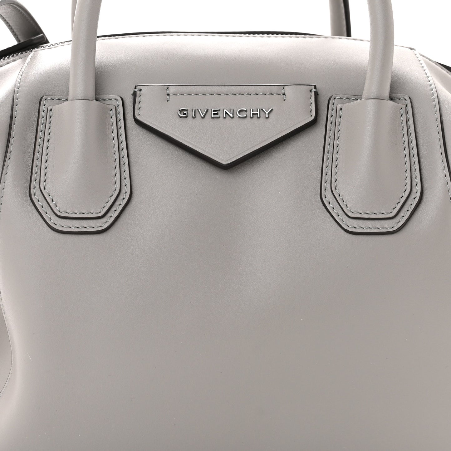 Calfskin Small Soft Antigona Pearl Grey