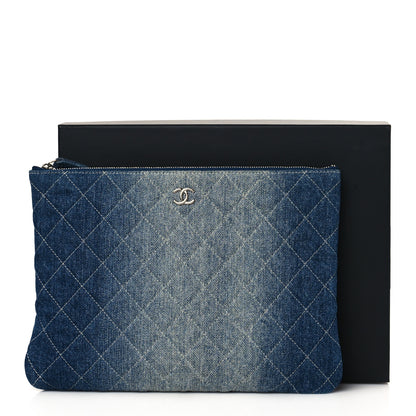 Chanel Denim Pocket Medium Cosmetic Case Blue 9 of 9