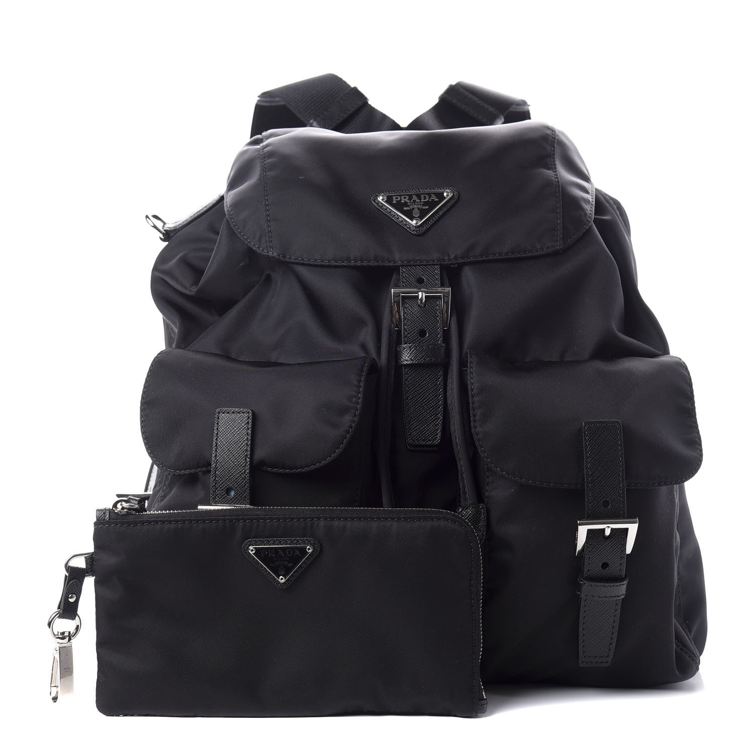 Prada Re-Nylon Saffiano Medium Backpack Black 2 of 10