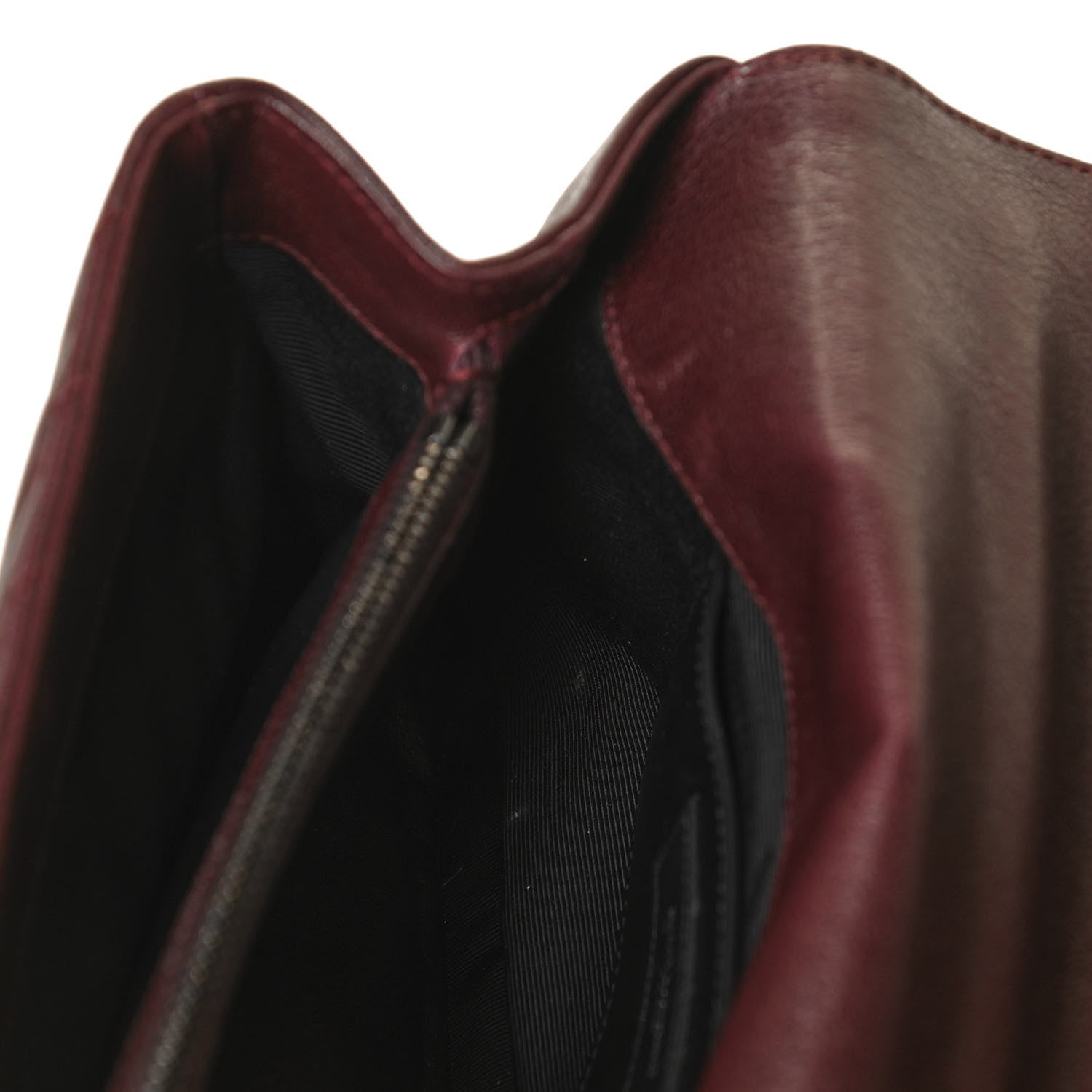 Saint Laurent Sheepskin Matelasse Chevron Monogram Medium College Bag Amaranto 14 of 14