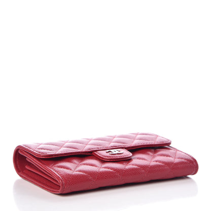 Chanel Caviar Quilted Medium Flap Wallet Pink 4 of 9