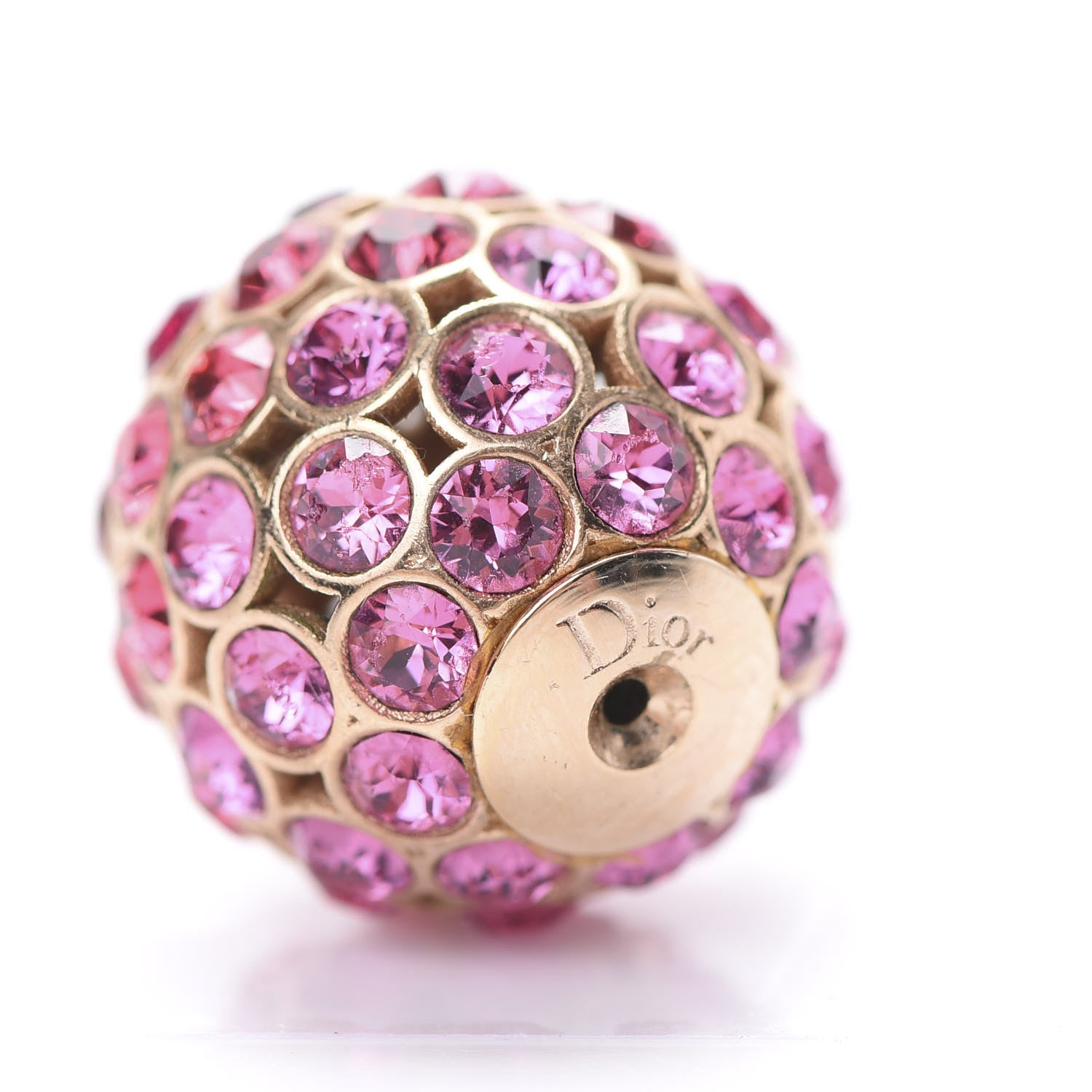 Christian Dior Crystal Mise En Dior Tribal Earrings Pink Gold 4 of 5