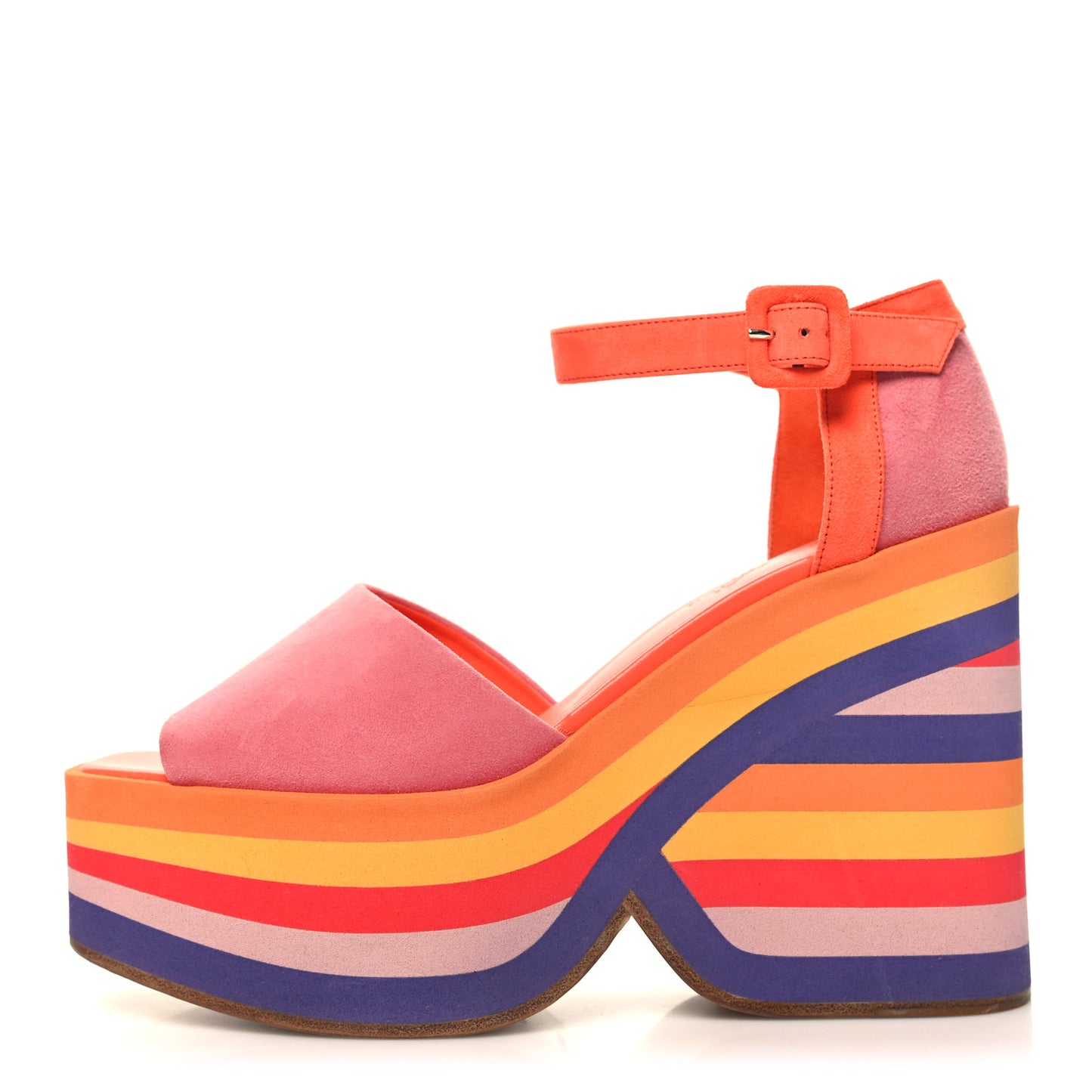 Suede Goatskin Early Wedge Sandals 37