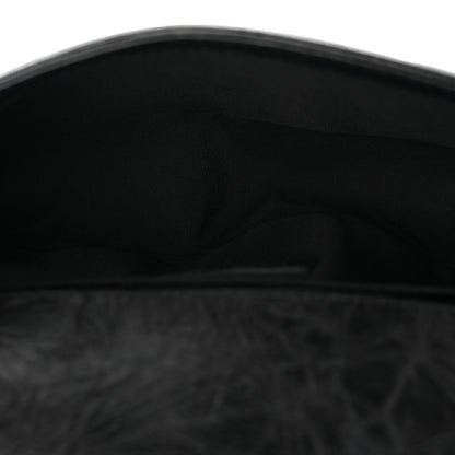 Chanel Aged Calfskin Chevron Quilted Medium Jacket Boy Flap Black 4 of 10