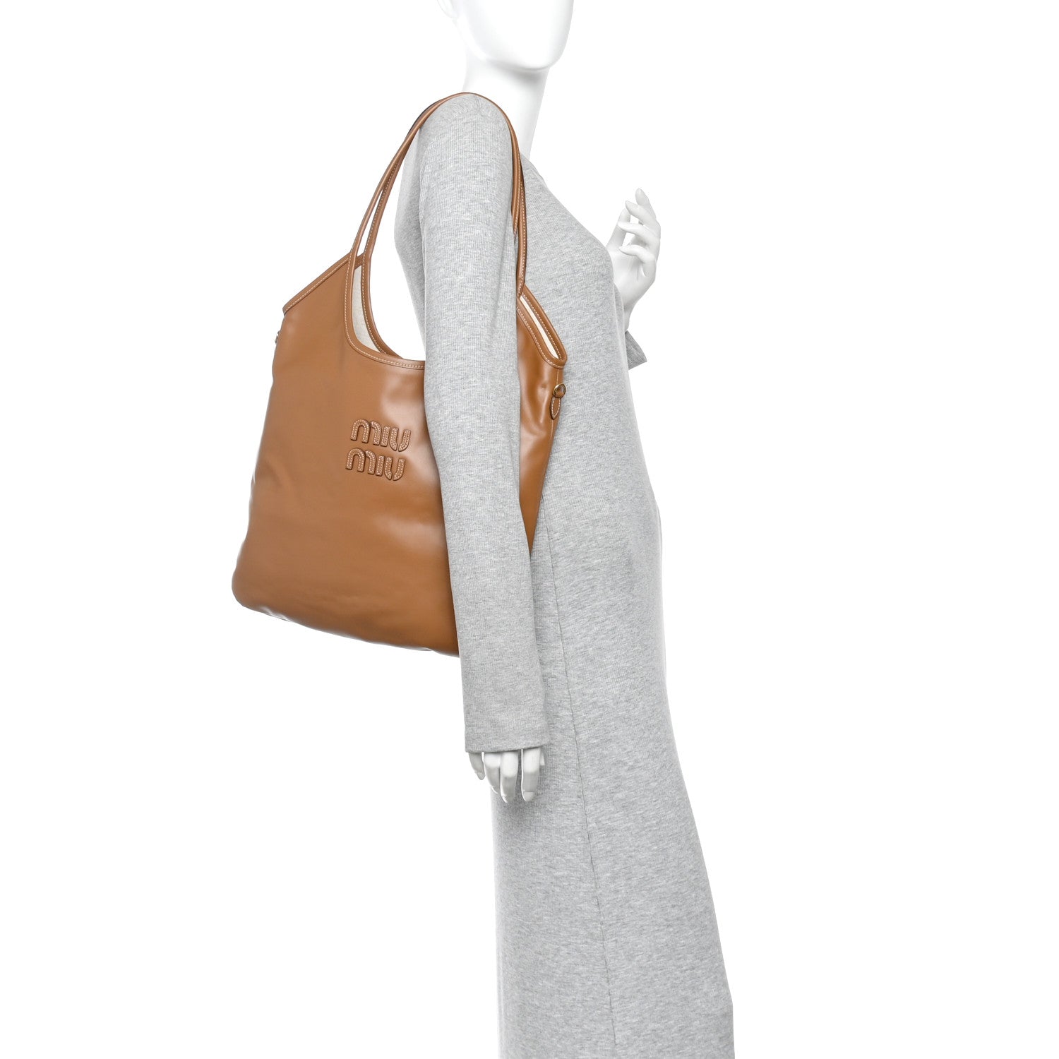 Miu Miu Nappa Ivy Bag Caramel 2 of 10