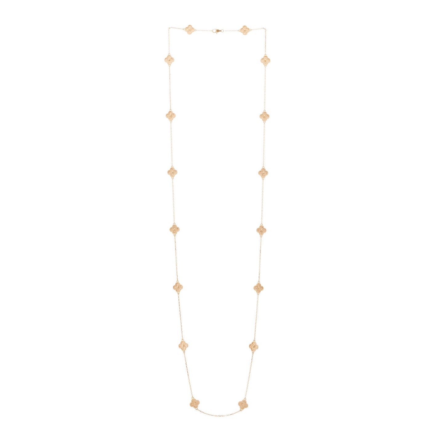 18K Rose Gold 16 Motifs Sweet Alhambra Necklace