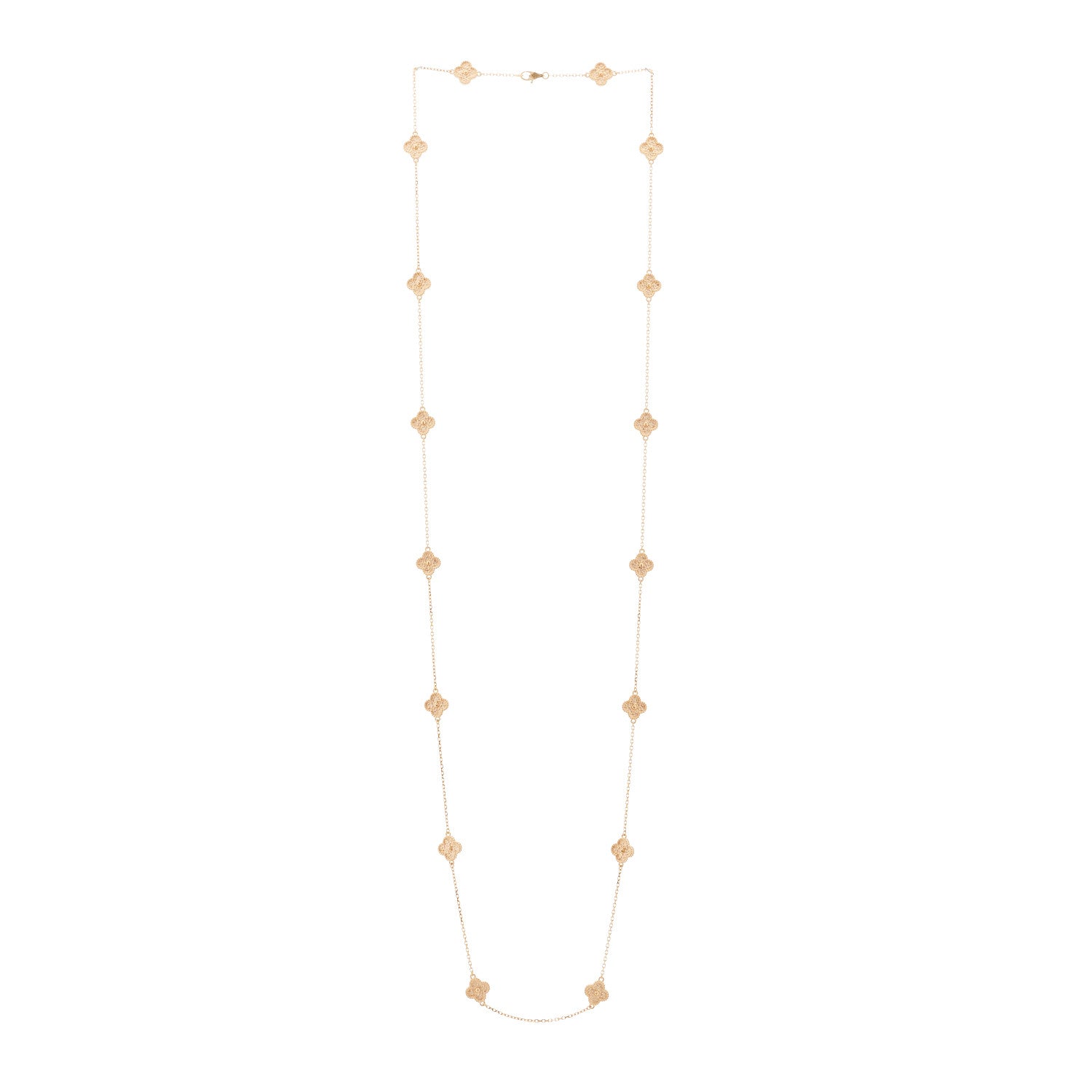 Van Cleef & Arpels 18K Rose Gold 16 Motifs Sweet Alhambra Necklace 3 of 7