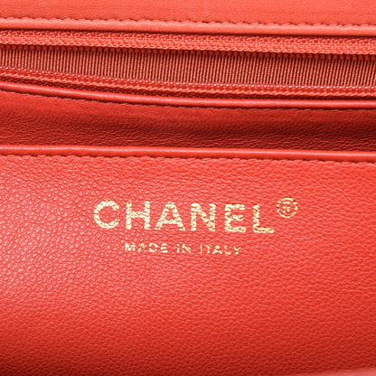 Chanel Lambskin Quilted Maxi Single Flap Light Red 6 of 10