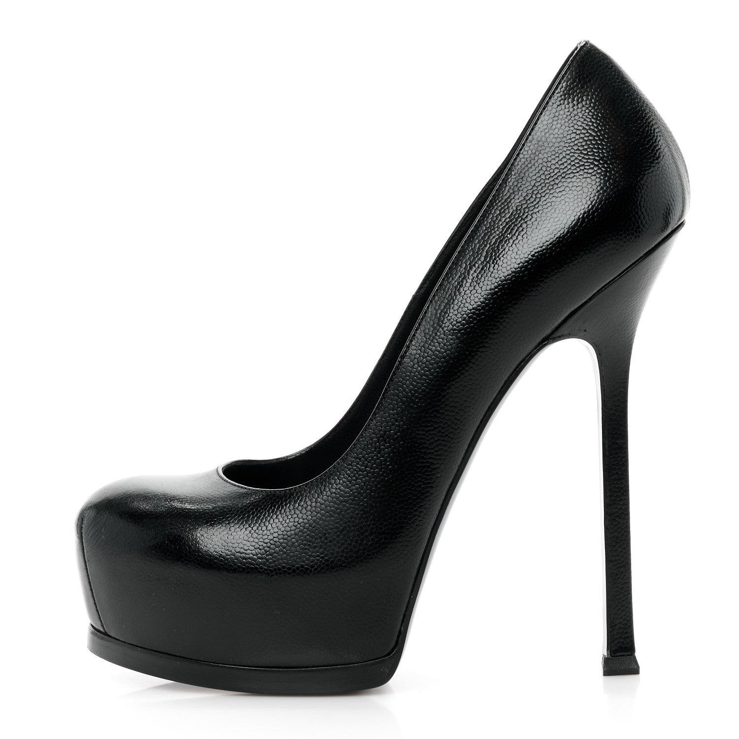 Saint Laurent Vernigolf Tribute Two Platform Pumps 37 Black 1 of 9
