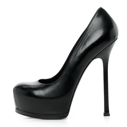 Saint Laurent Vernigolf Tribute Two Platform Pumps 37 Black 1 of 9