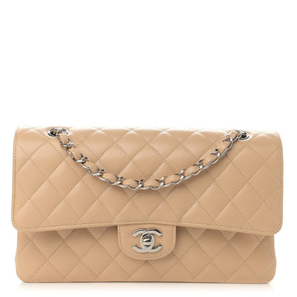 Chanel Caviar Quilted Medium Double Flap Beige 1 of 14