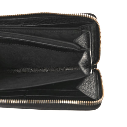 Gucci Pebbled Calfskin Soho Zip Around Wallet Black 5 of 8