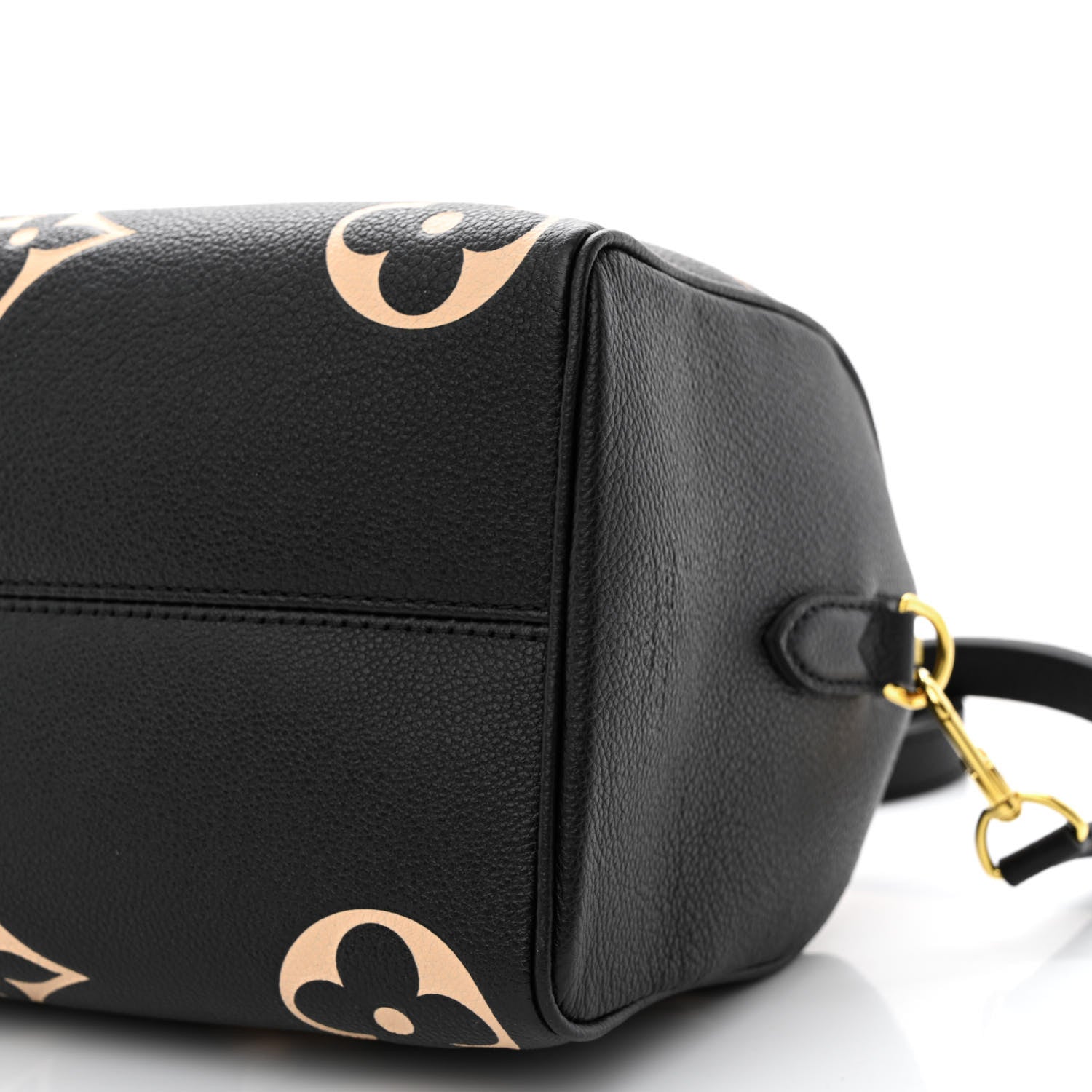 Louis Vuitton Empreinte Monogram Giant Speedy Bandouliere 25 Black Beige 9 of 9
