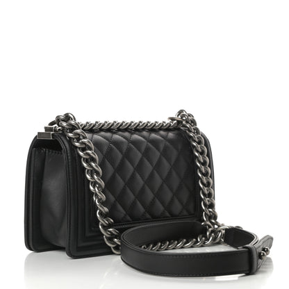 Chanel Calfskin Quilted Small Boy Flap Black 3 of 12
