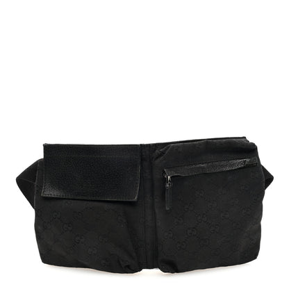 Gucci GG Monogram Double Pocket Belt Bag Black 1 of 10