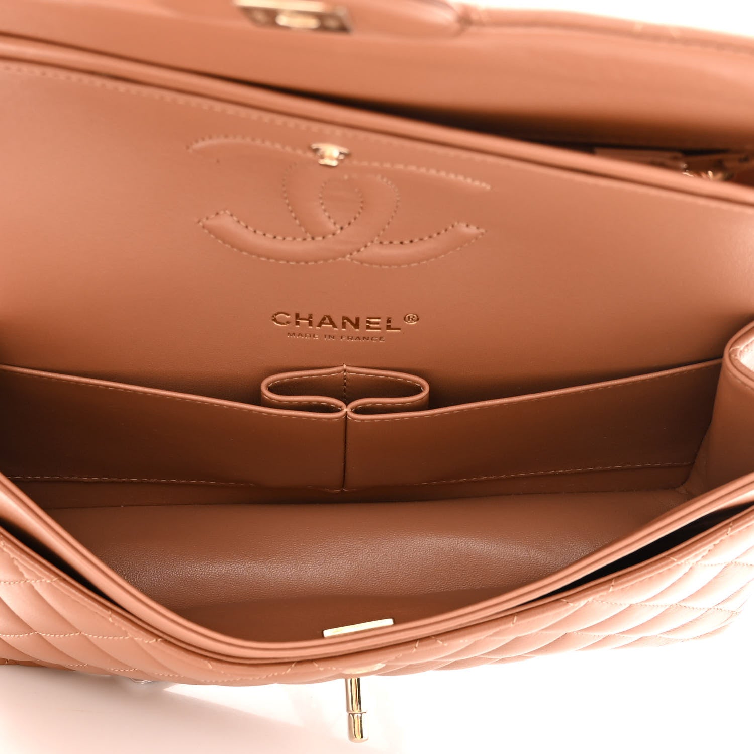 Chanel Lambskin Quilted Medium Double Flap Brown 5 of 11