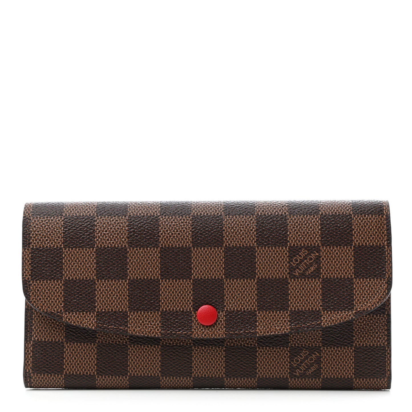Damier Ebene Emilie Wallet Red