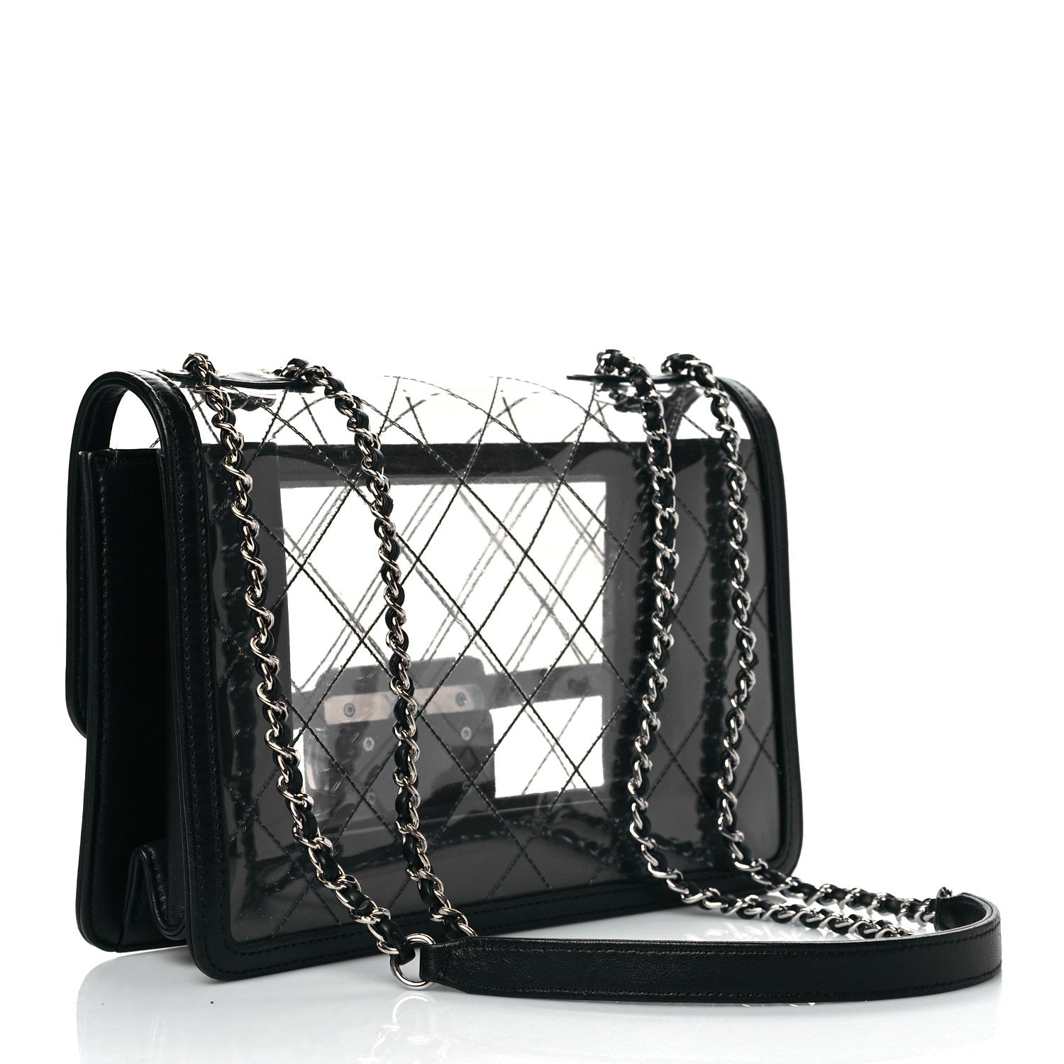 Chanel PVC Lambskin Quilted Mini Beauty Lock Flap Black 3 of 10