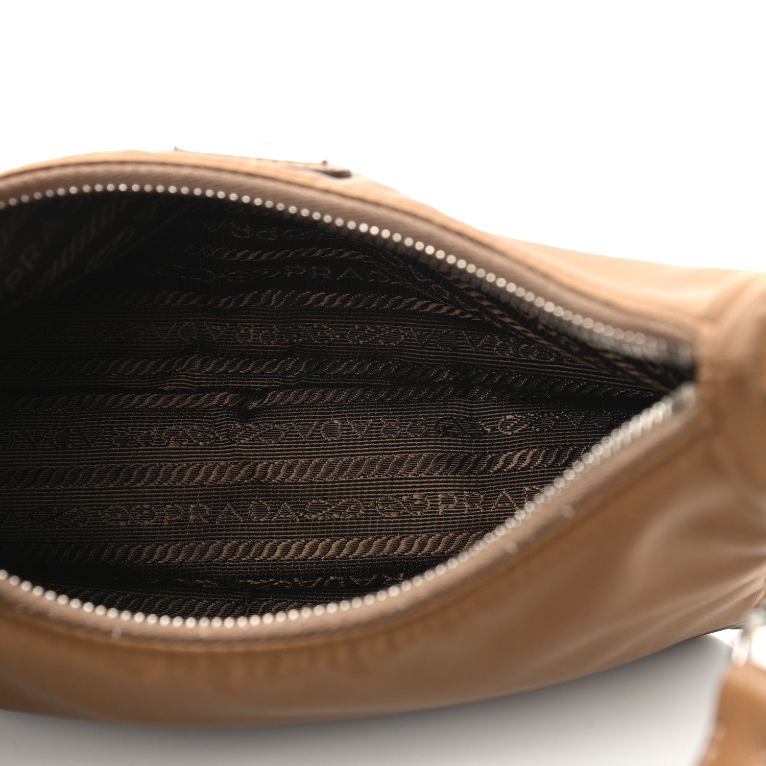 Prada Tessuto Nylon Saffiano Re-Edition 2005 Shoulder Bag Cacao 5 of 11